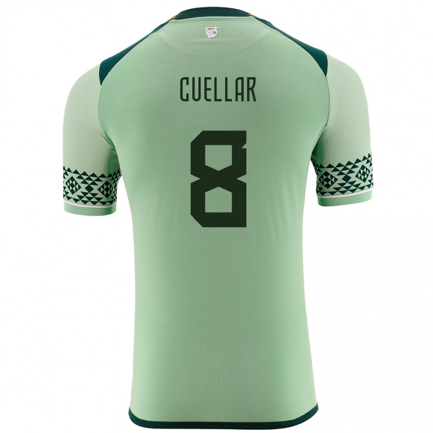 Kids Football Bolivia Jaume Cuéllar #8 Light Green Home Jersey 24-26 T-Shirt Uk