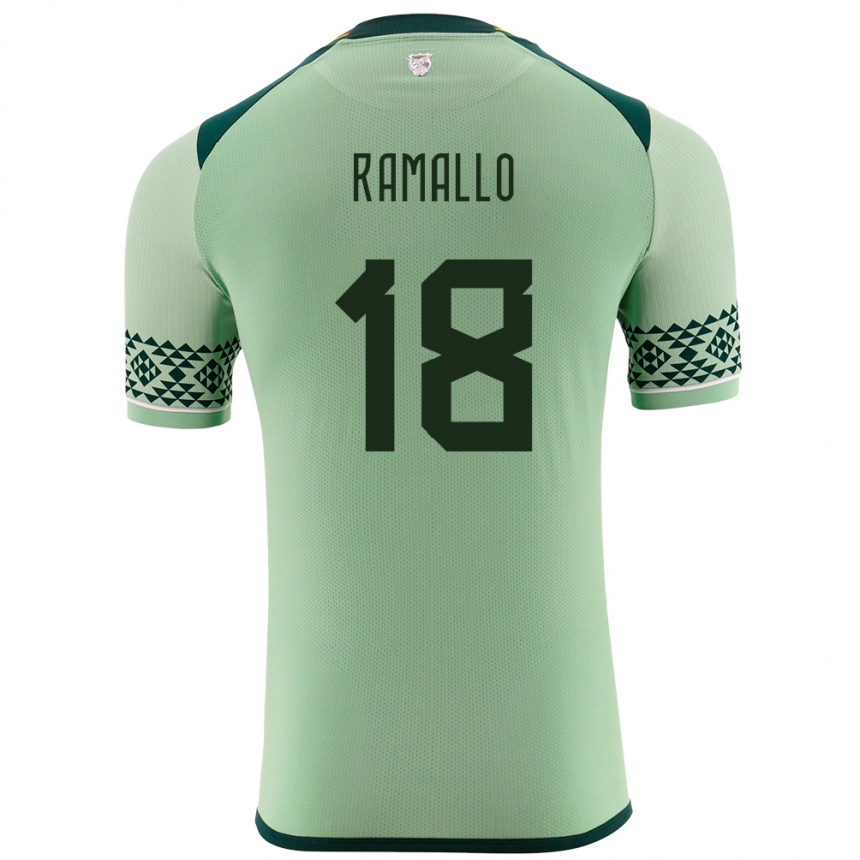 Kids Football Bolivia Rodrigo Ramallo #18 Light Green Home Jersey 24-26 T-Shirt Uk