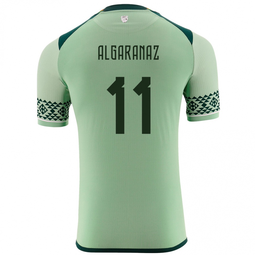 Kids Football Bolivia Carmelo Algarañaz #11 Light Green Home Jersey 24-26 T-Shirt Uk