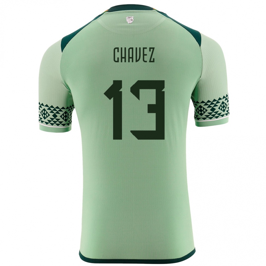 Kids Football Bolivia Lucas Chávez #13 Light Green Home Jersey 24-26 T-Shirt Uk