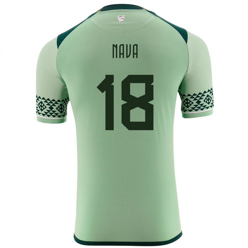 Kids Football Bolivia Fernando Nava #18 Light Green Home Jersey 24-26 T-Shirt Uk