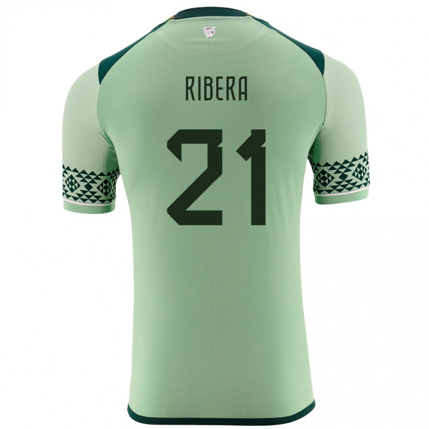 Kids Football Bolivia Daniel Ribera #21 Light Green Home Jersey 24-26 T-Shirt Uk