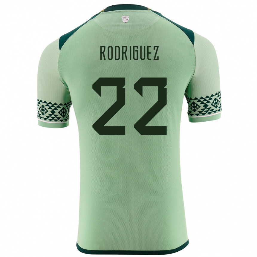 Kids Football Bolivia Carlitos Rodriguez #22 Light Green Home Jersey 24-26 T-Shirt Uk