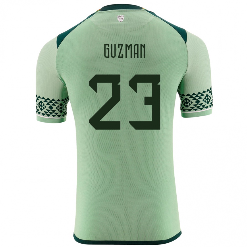 Kids Football Bolivia Leonardo Guzmán #23 Light Green Home Jersey 24-26 T-Shirt Uk