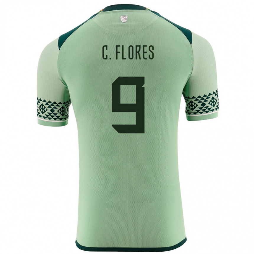 Kids Football Bolivia Cesar Flores #9 Light Green Home Jersey 24-26 T-Shirt Uk