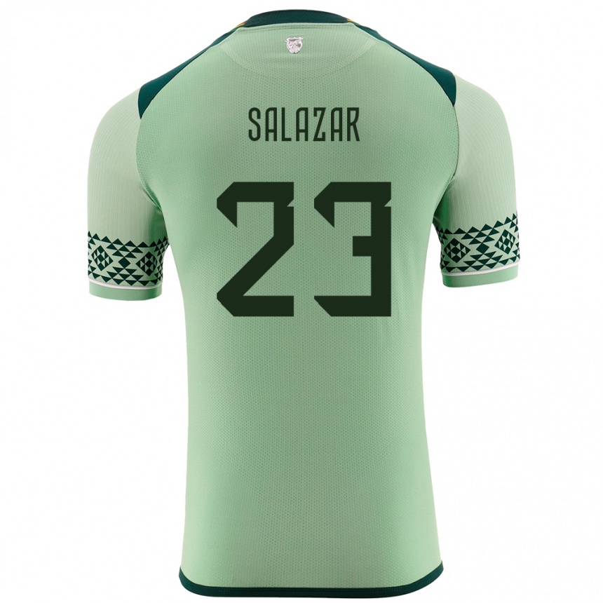 Kids Football Bolivia Alba Salazar #23 Light Green Home Jersey 24-26 T-Shirt Uk