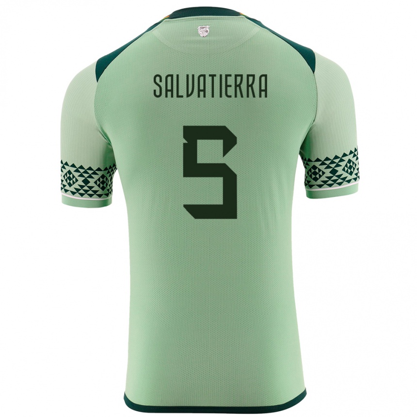 Kids Football Bolivia Érika Salvatierra #5 Light Green Home Jersey 24-26 T-Shirt Uk