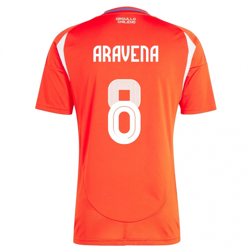 Kids Football Chile Alexander Aravena #8 Red Home Jersey 24-26 T-Shirt Uk