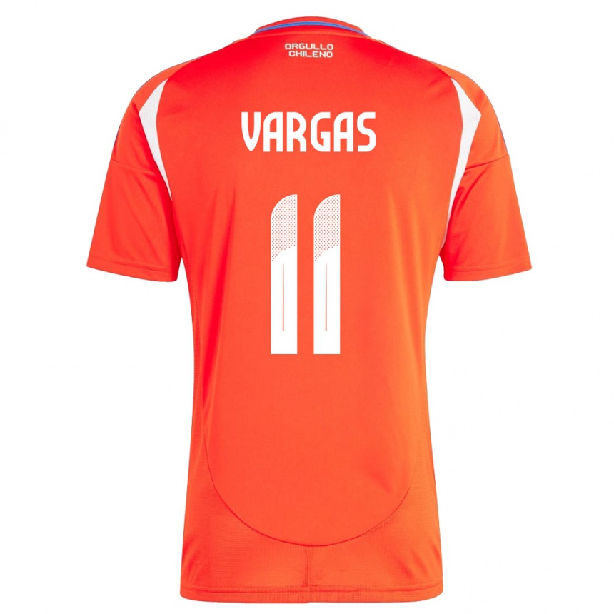 Kids Football Chile Eduardo Vargas #11 Red Home Jersey 24-26 T-Shirt Uk