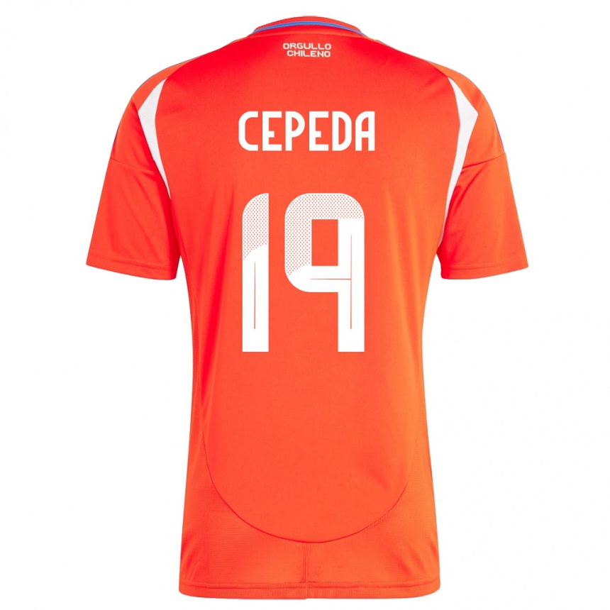 Kids Football Chile Lucas Cepeda #19 Red Home Jersey 24-26 T-Shirt Uk