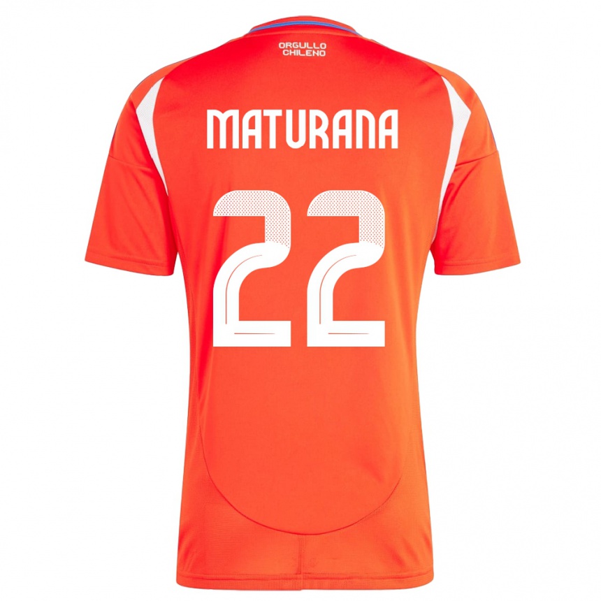 Kids Football Chile Martín Maturana #22 Red Home Jersey 24-26 T-Shirt Uk