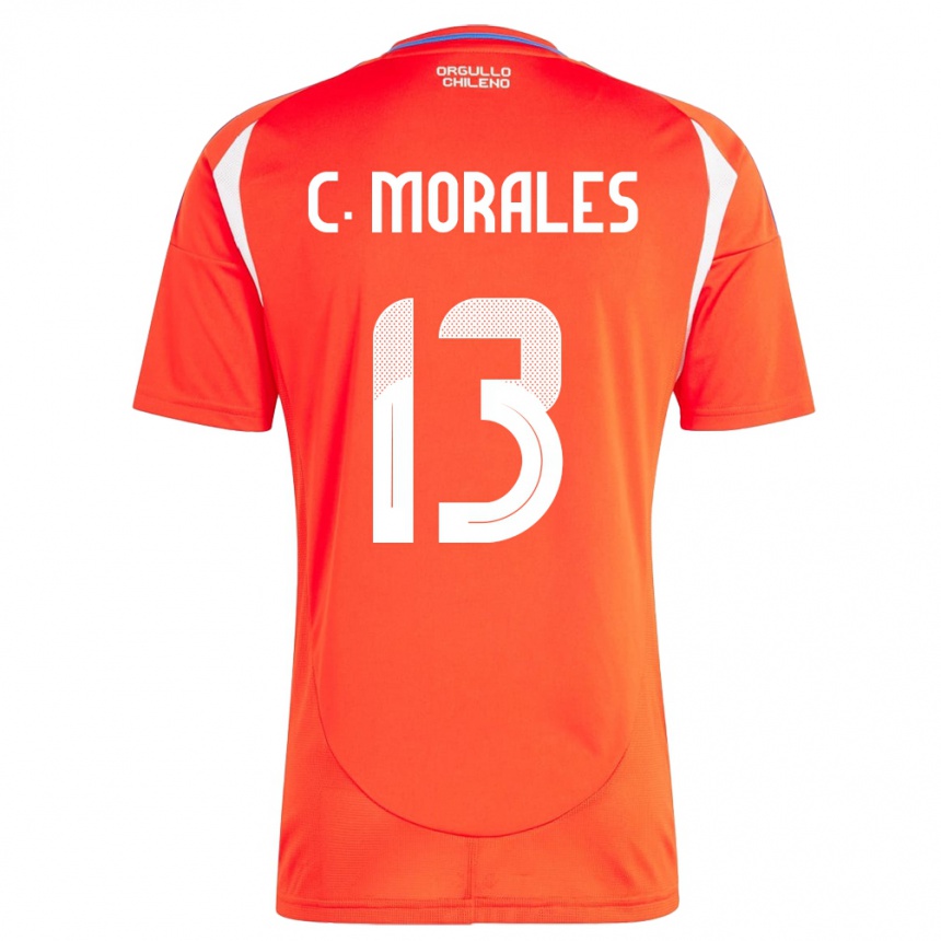 Kids Football Chile Cristián Morales #13 Red Home Jersey 24-26 T-Shirt Uk