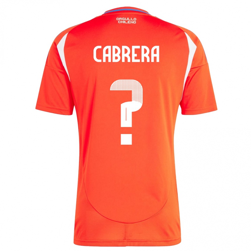 Kids Football Chile Vicente Cabrera #0 Red Home Jersey 24-26 T-Shirt Uk