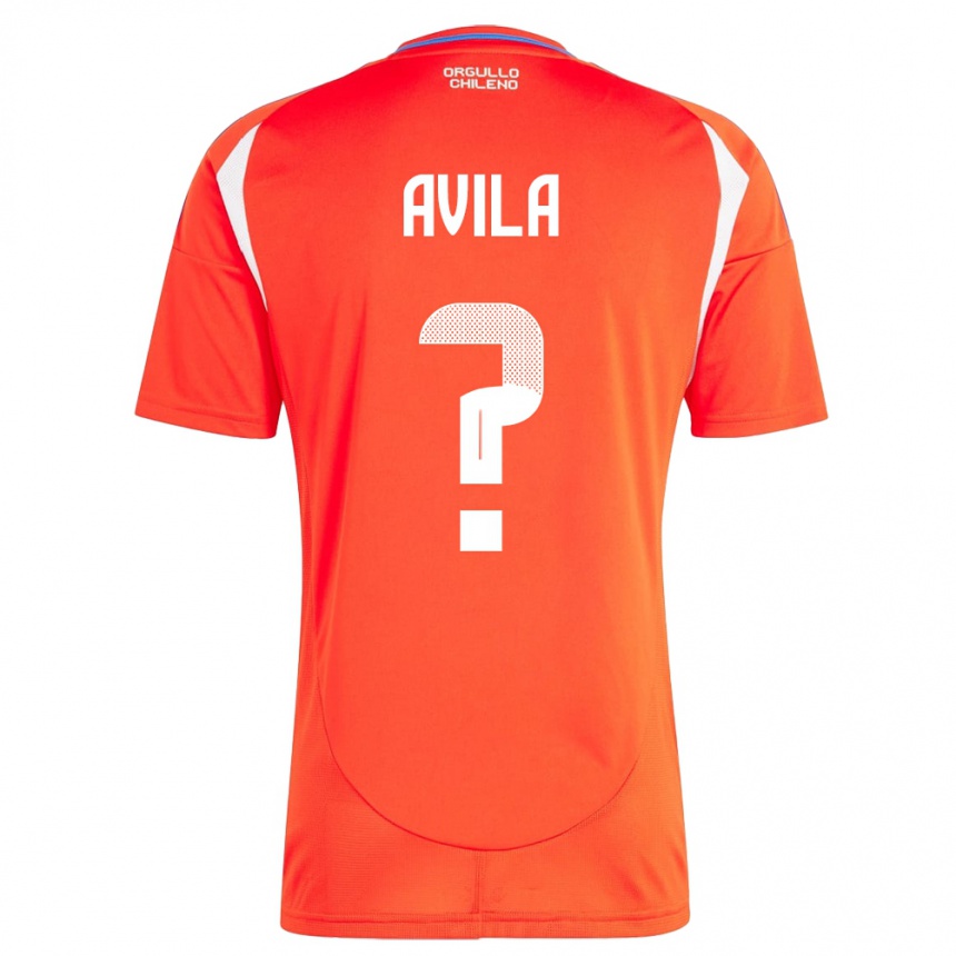 Kids Football Chile Gustavo Ávila #0 Red Home Jersey 24-26 T-Shirt Uk