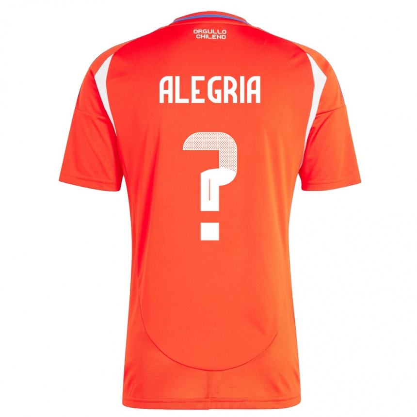 Kids Football Chile Ian Alegría #0 Red Home Jersey 24-26 T-Shirt Uk