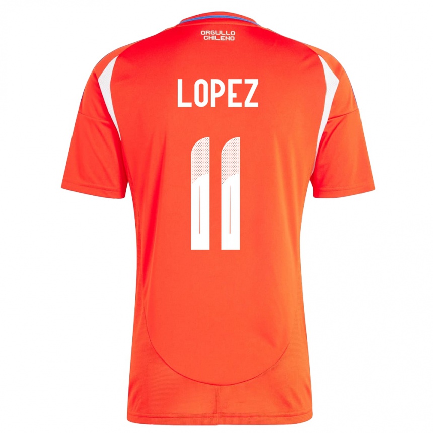 Kids Football Chile Yessenia López #11 Red Home Jersey 24-26 T-Shirt Uk