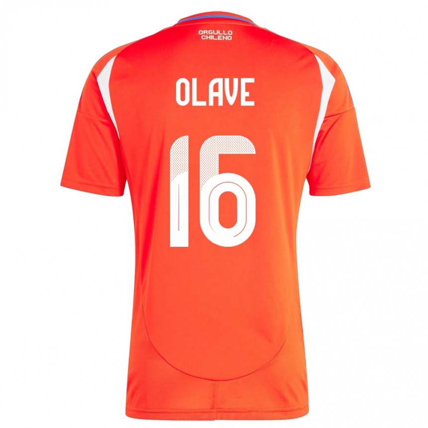 Kids Football Chile Isidora Olave #16 Red Home Jersey 24-26 T-Shirt Uk