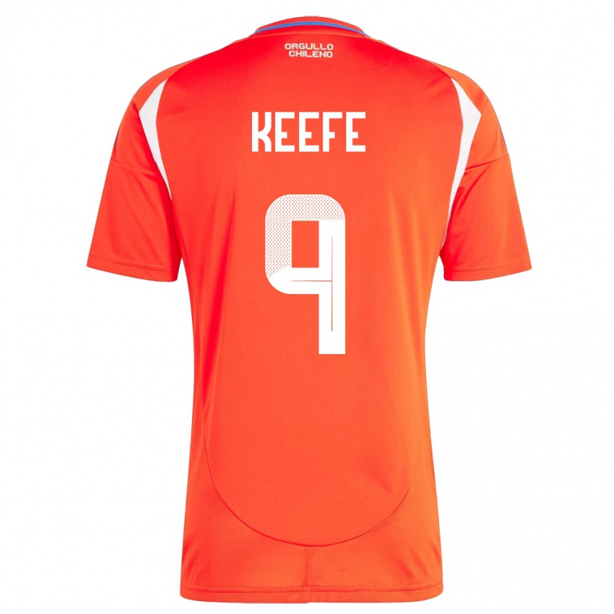 Kids Football Chile Sonya Keefe #9 Red Home Jersey 24-26 T-Shirt Uk