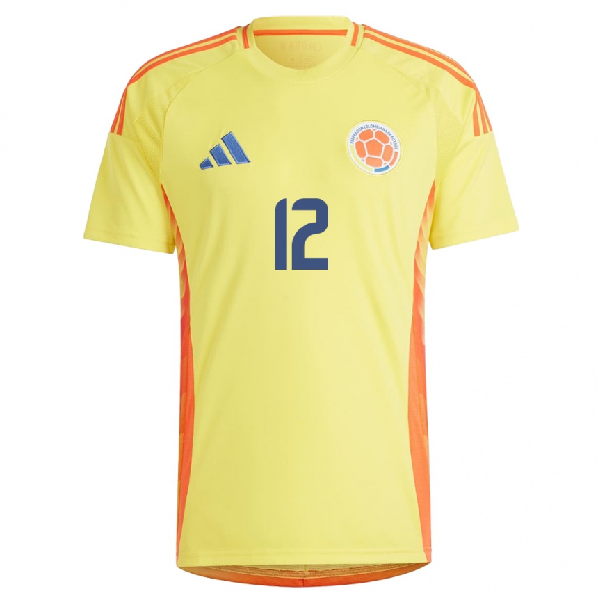 Kids Football Colombia Sandra Sepúlveda #12 Yellow Home Jersey 24-26 T-Shirt Uk