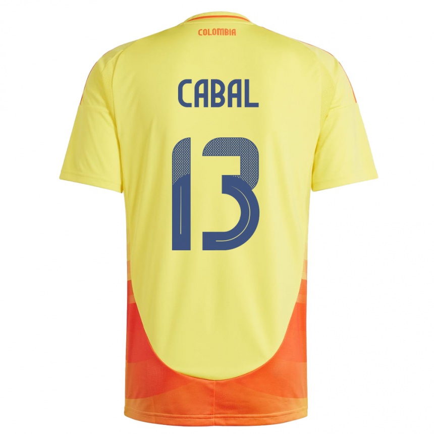 Kids Football Colombia Juan Cabal #13 Yellow Home Jersey 24-26 T-Shirt Uk