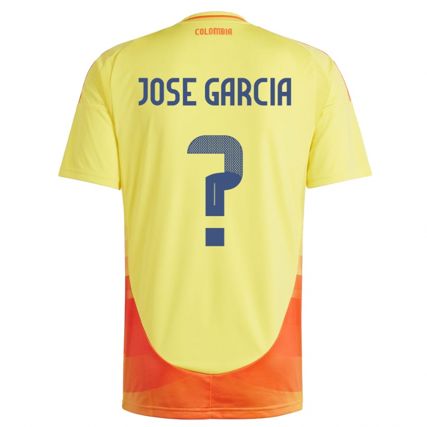 Kids Football Colombia José García #0 Yellow Home Jersey 24-26 T-Shirt Uk