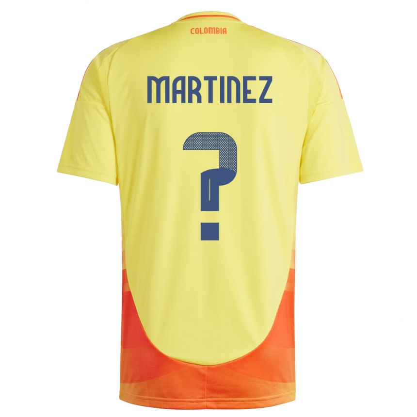 Kids Football Colombia Edwin Martínez #0 Yellow Home Jersey 24-26 T-Shirt Uk