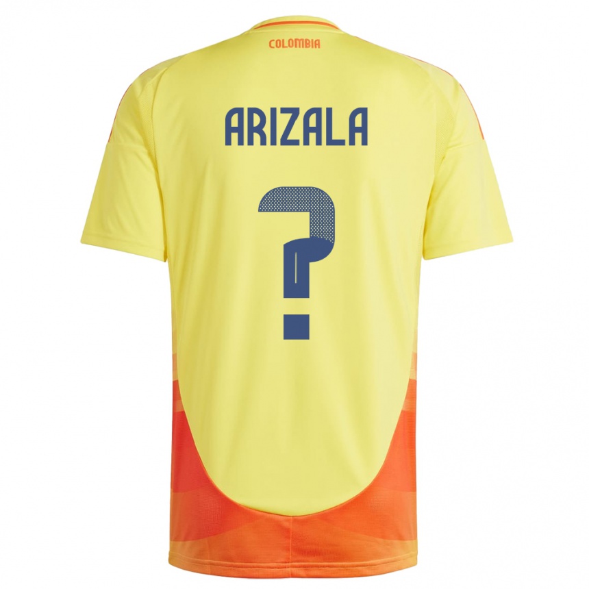 Kids Football Colombia Juan Arizala #0 Yellow Home Jersey 24-26 T-Shirt Uk