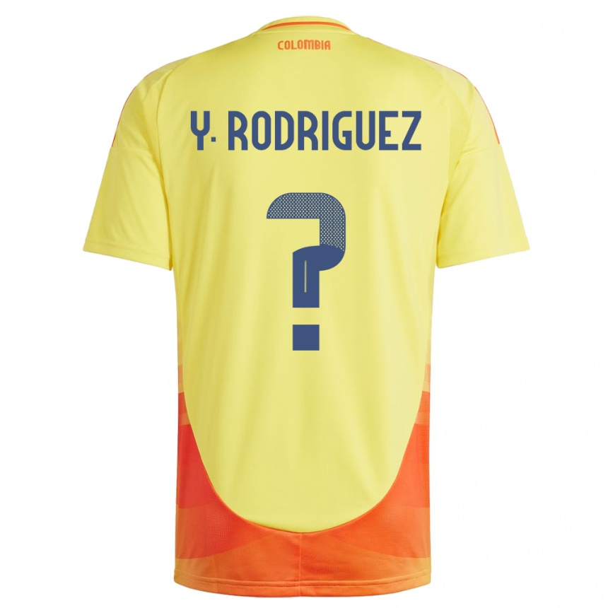 Kids Football Colombia Yefrei Rodríguez #0 Yellow Home Jersey 24-26 T-Shirt Uk