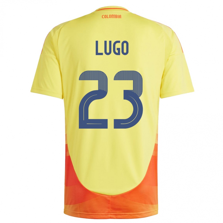 Kids Football Colombia Michelle Lugo #23 Yellow Home Jersey 24-26 T-Shirt Uk