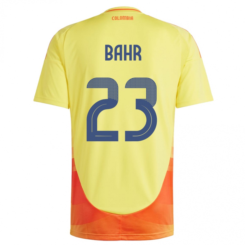 Kids Football Colombia Elexa Bahr #23 Yellow Home Jersey 24-26 T-Shirt Uk