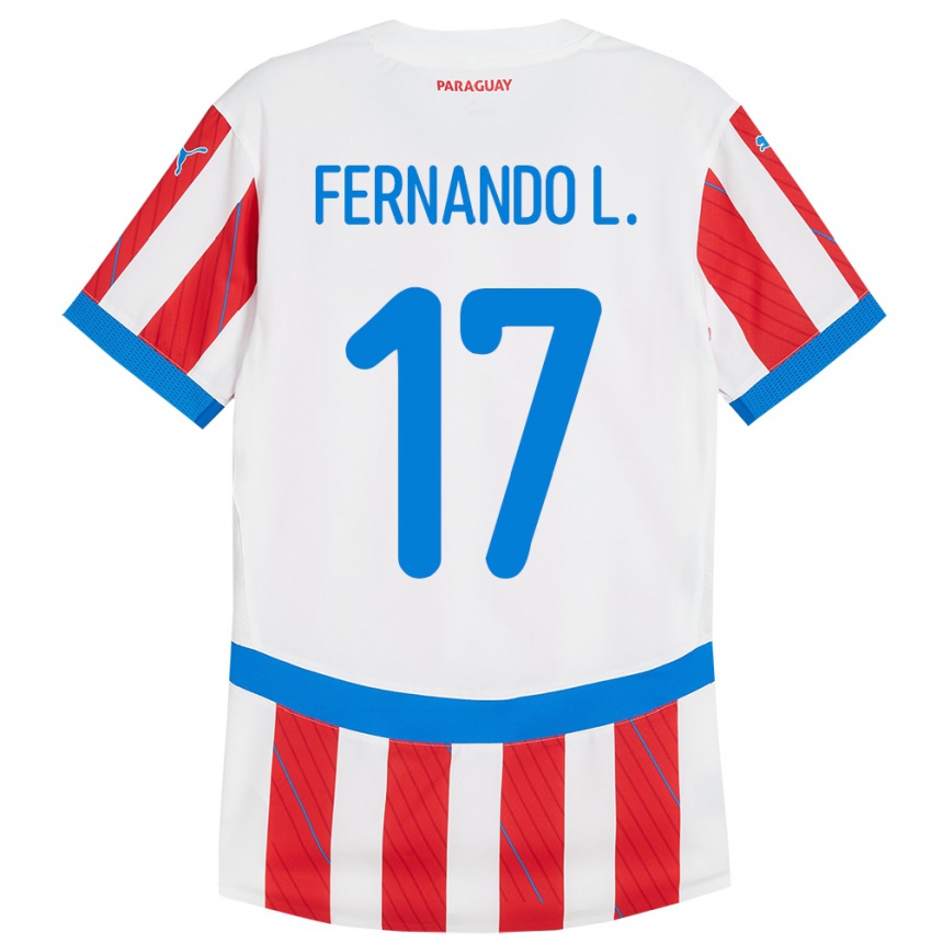 Kids Football Paraguay Fernando Leguizamón #17 White Red Home Jersey 24-26 T-Shirt Uk