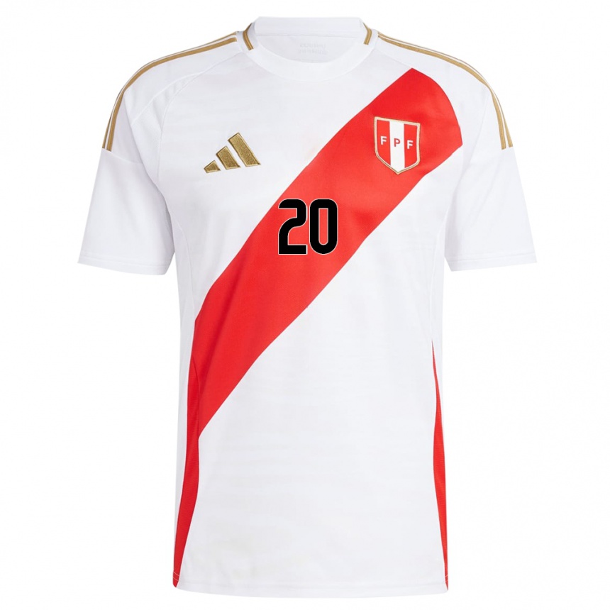 Kids Football Peru Azucena Daga #20 White Home Jersey 24-26 T-Shirt Uk