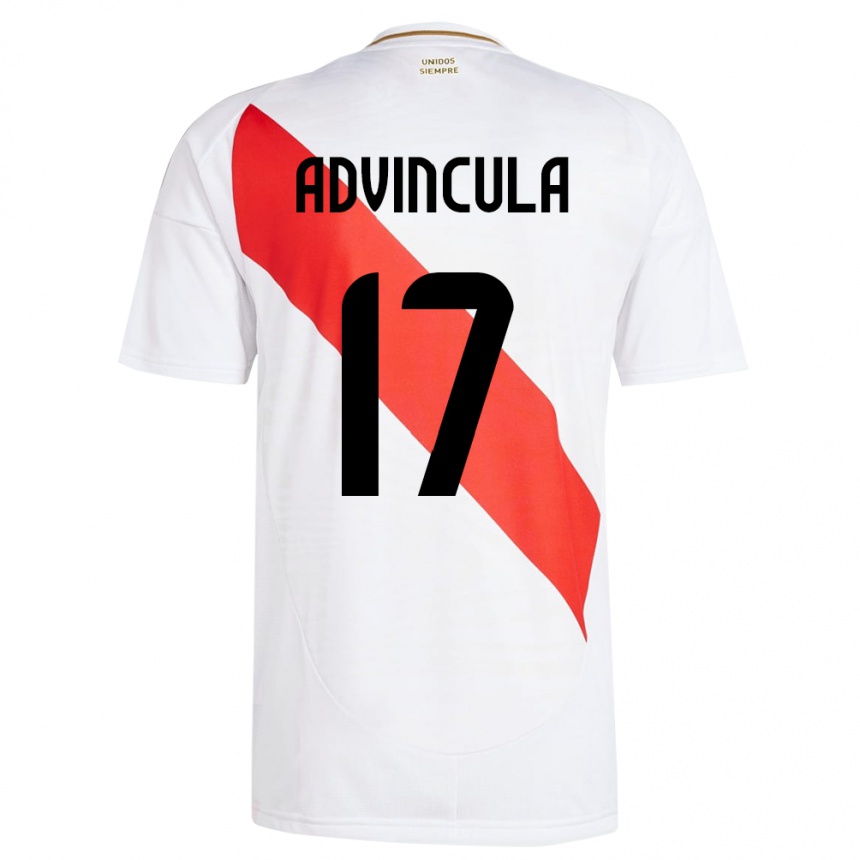 Kids Football Peru Luis Advíncula #17 White Home Jersey 24-26 T-Shirt Uk