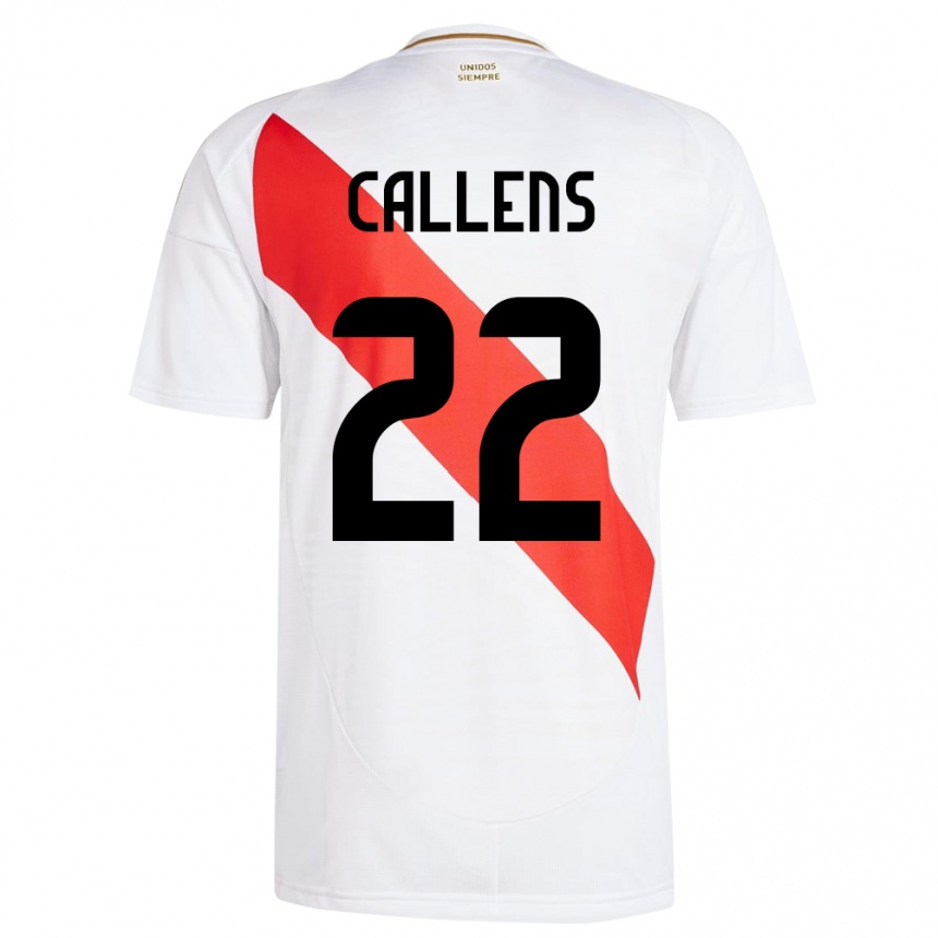 Kids Football Peru Alexander Callens #22 White Home Jersey 24-26 T-Shirt Uk