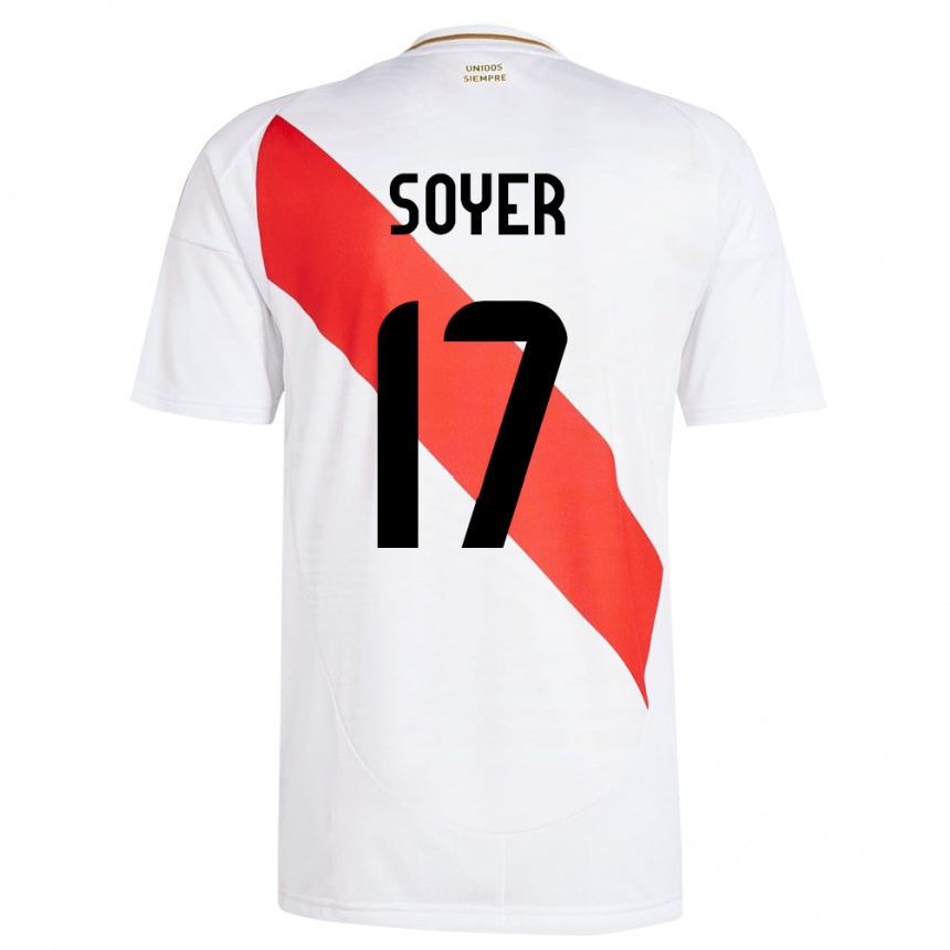 Kids Football Peru Bassco Soyer #17 White Home Jersey 24-26 T-Shirt Uk