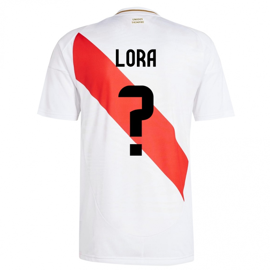 Kids Football Peru Fabrizio Lora #0 White Home Jersey 24-26 T-Shirt Uk