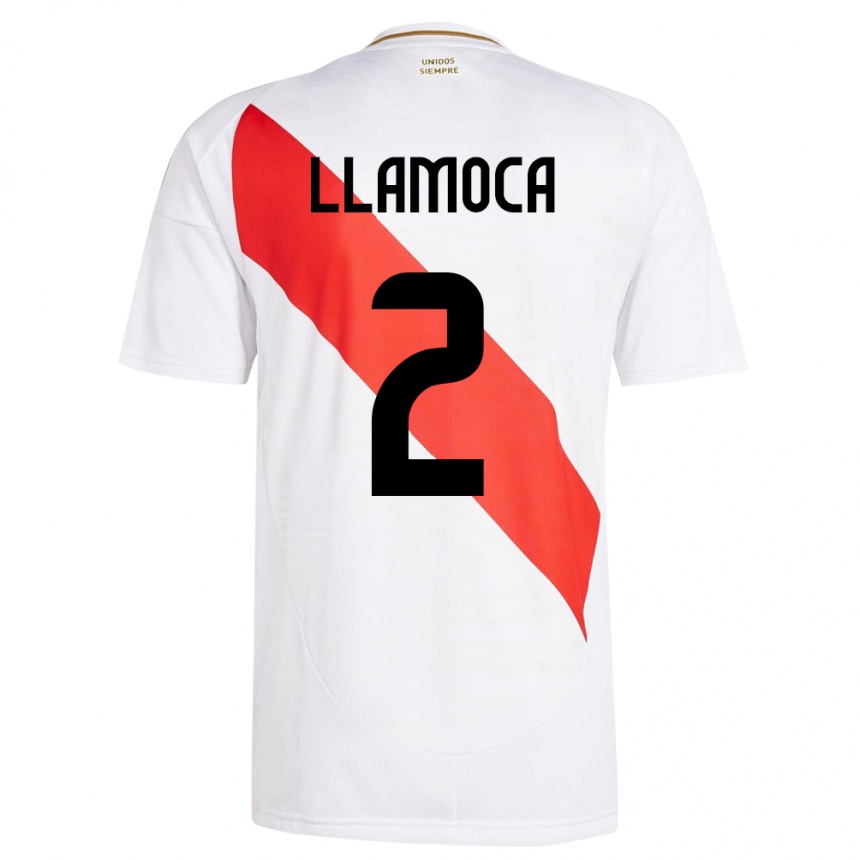 Kids Football Peru Braelynn Llamoca #2 White Home Jersey 24-26 T-Shirt Uk