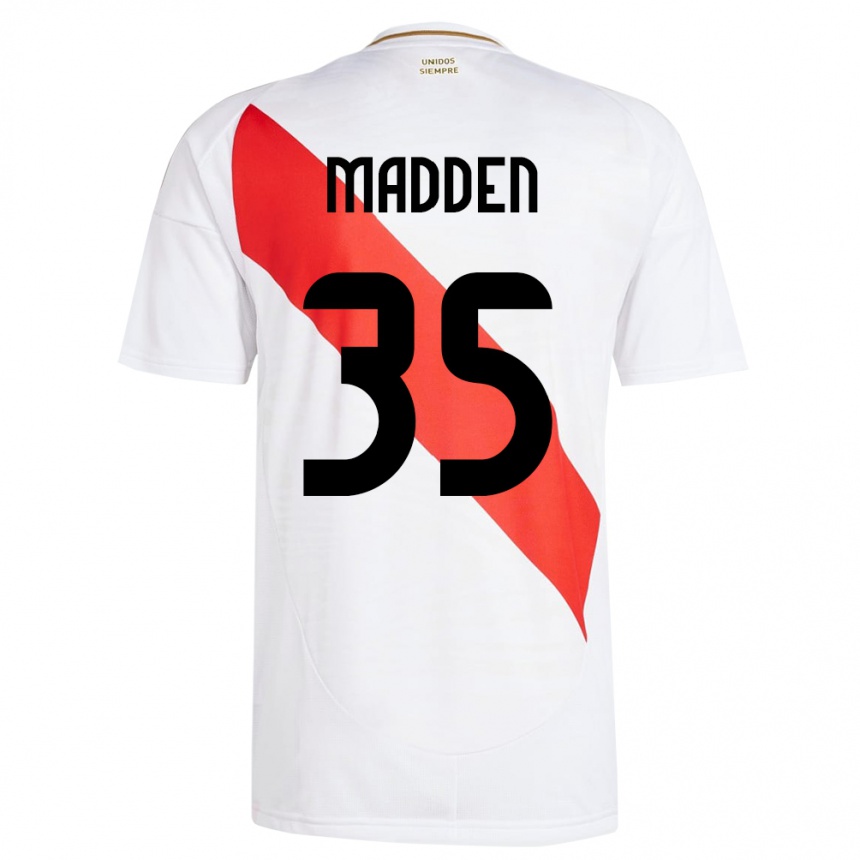 Kids Football Peru Savannah Madden #35 White Home Jersey 24-26 T-Shirt Uk