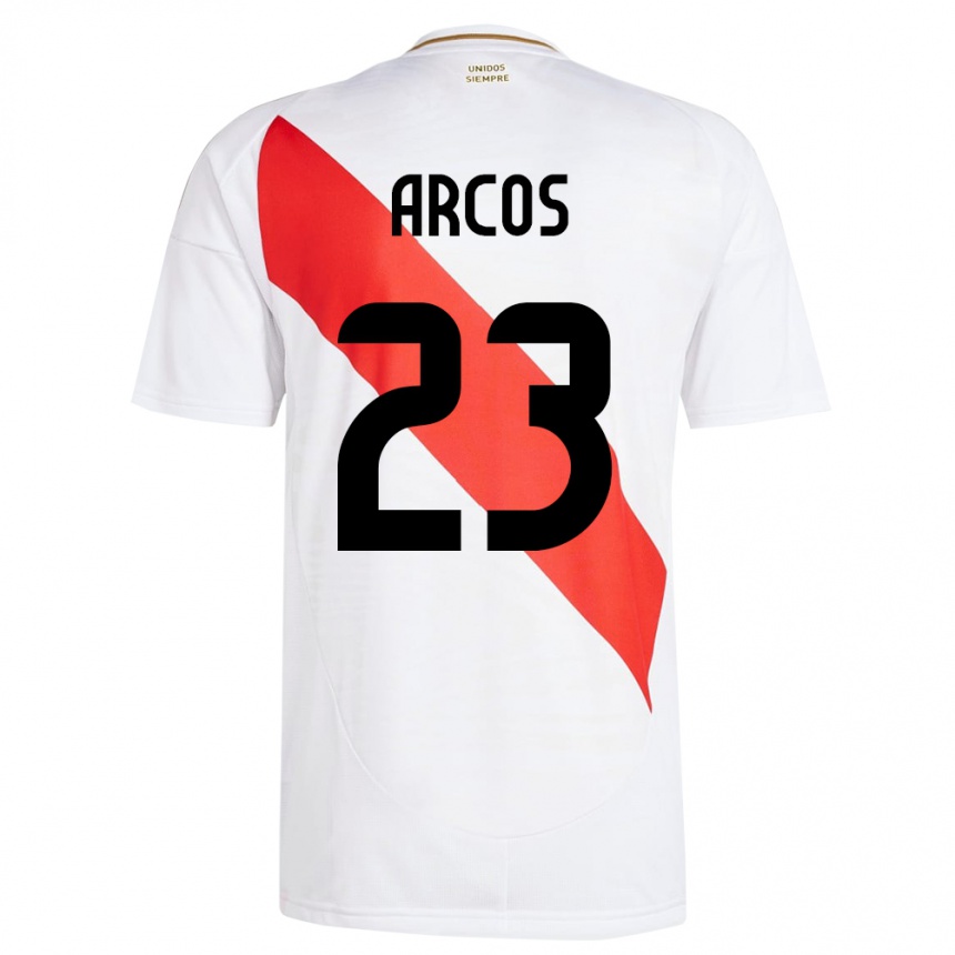 Kids Football Peru Lucía Arcos #23 White Home Jersey 24-26 T-Shirt Uk