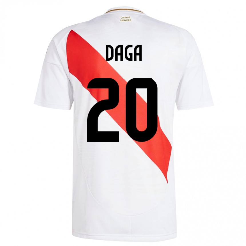 Kids Football Peru Azucena Daga #20 White Home Jersey 24-26 T-Shirt Uk