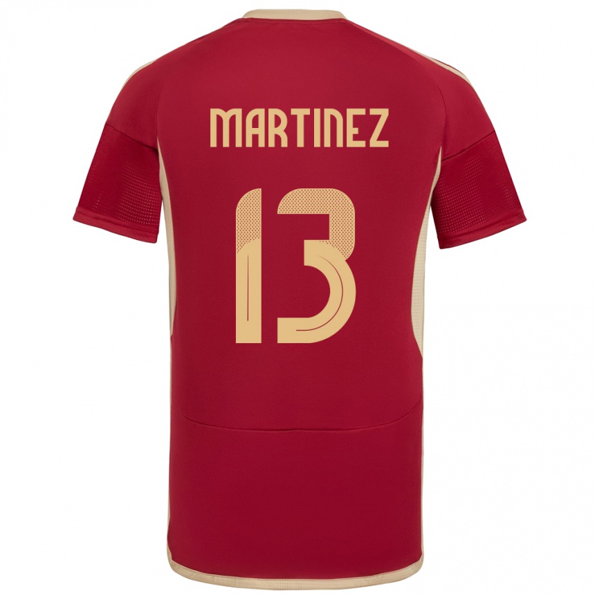 Kids Football Venezuela José Martínez #13 Burgundy Home Jersey 24-26 T-Shirt Uk