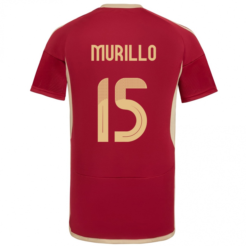 Kids Football Venezuela Jhon Murillo #15 Burgundy Home Jersey 24-26 T-Shirt Uk