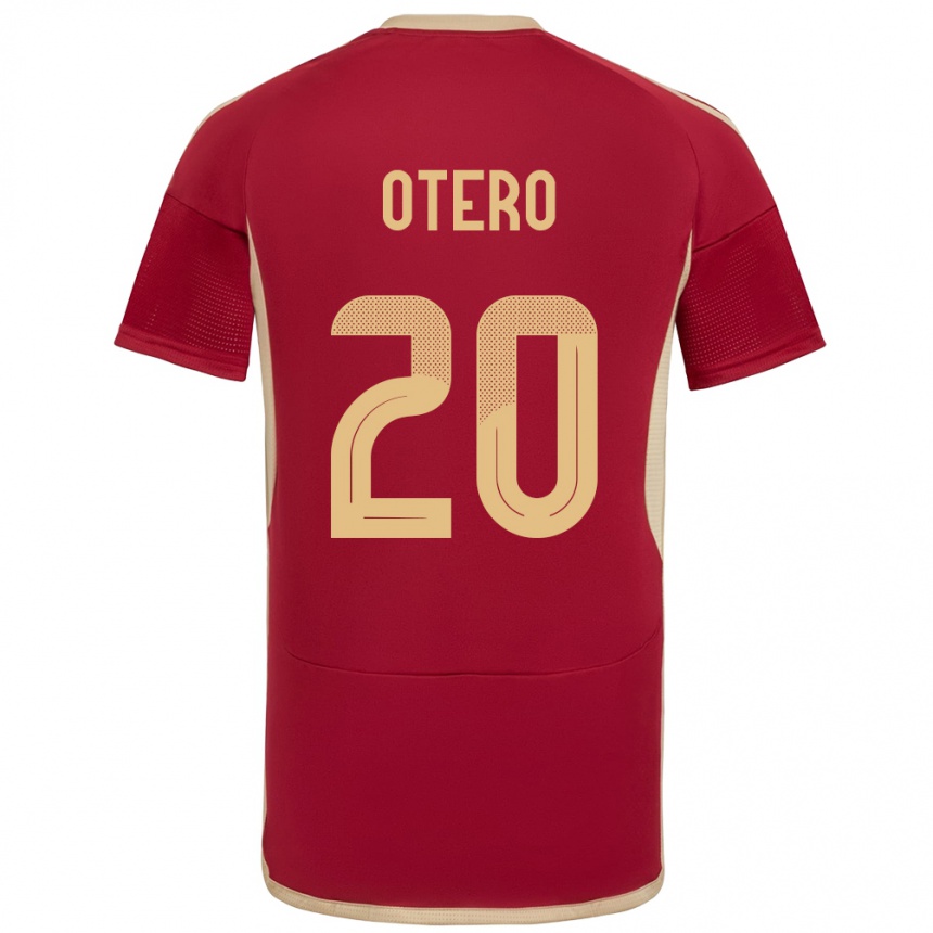 Kids Football Venezuela Rómulo Otero #20 Burgundy Home Jersey 24-26 T-Shirt Uk