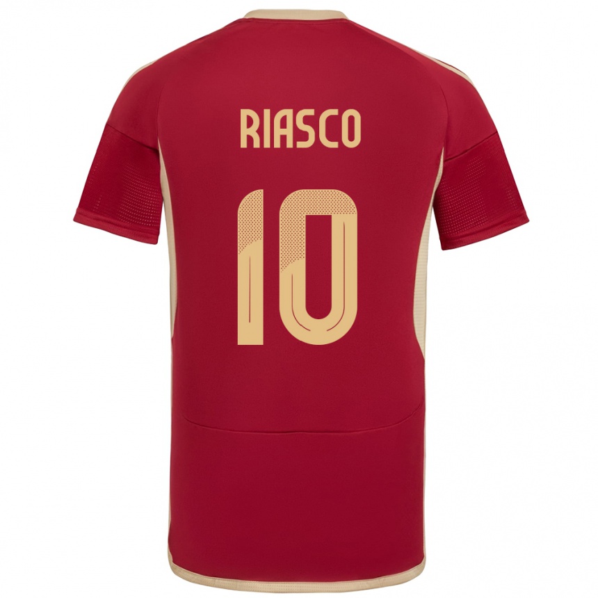 Kids Football Venezuela José Riasco #10 Burgundy Home Jersey 24-26 T-Shirt Uk