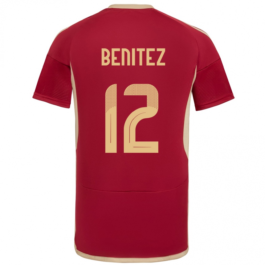 Kids Football Venezuela Frankarlos Benítez #12 Burgundy Home Jersey 24-26 T-Shirt Uk