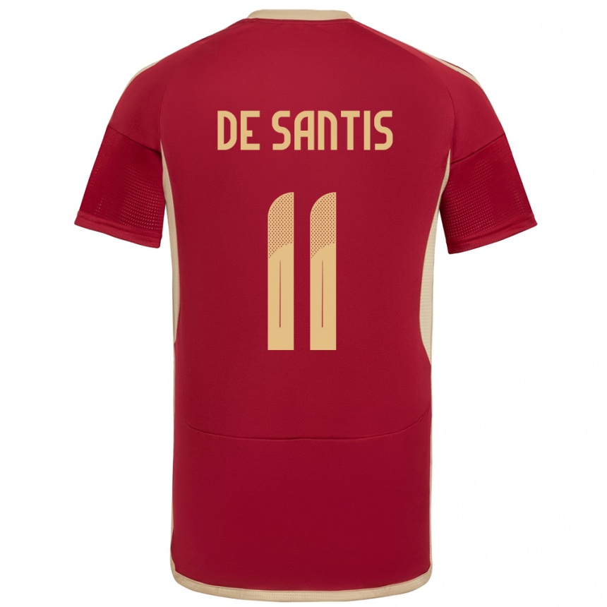 Kids Football Venezuela Jeriel De Santis #11 Burgundy Home Jersey 24-26 T-Shirt Uk