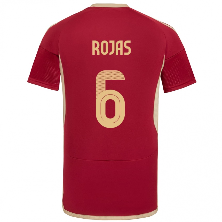 Kids Football Venezuela Carlos Rojas #6 Burgundy Home Jersey 24-26 T-Shirt Uk