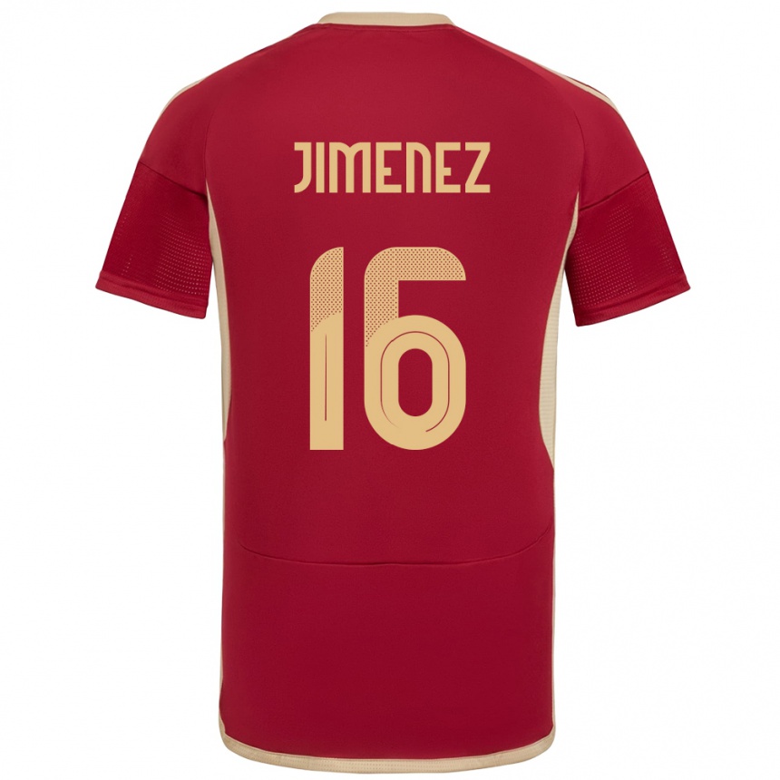 Kids Football Venezuela Néstor Jiménez #16 Burgundy Home Jersey 24-26 T-Shirt Uk