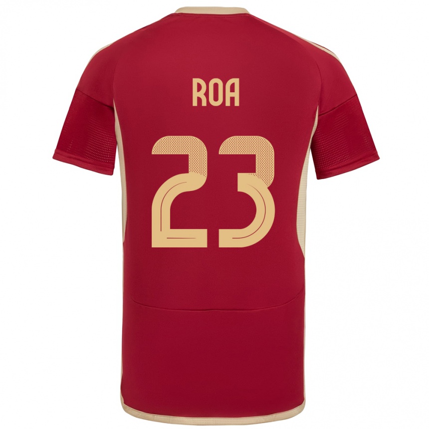 Kids Football Venezuela Keiber Roa #23 Burgundy Home Jersey 24-26 T-Shirt Uk