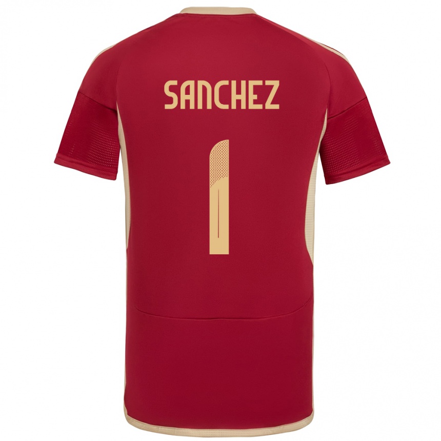 Kids Football Venezuela Jorge Sánchez #1 Burgundy Home Jersey 24-26 T-Shirt Uk